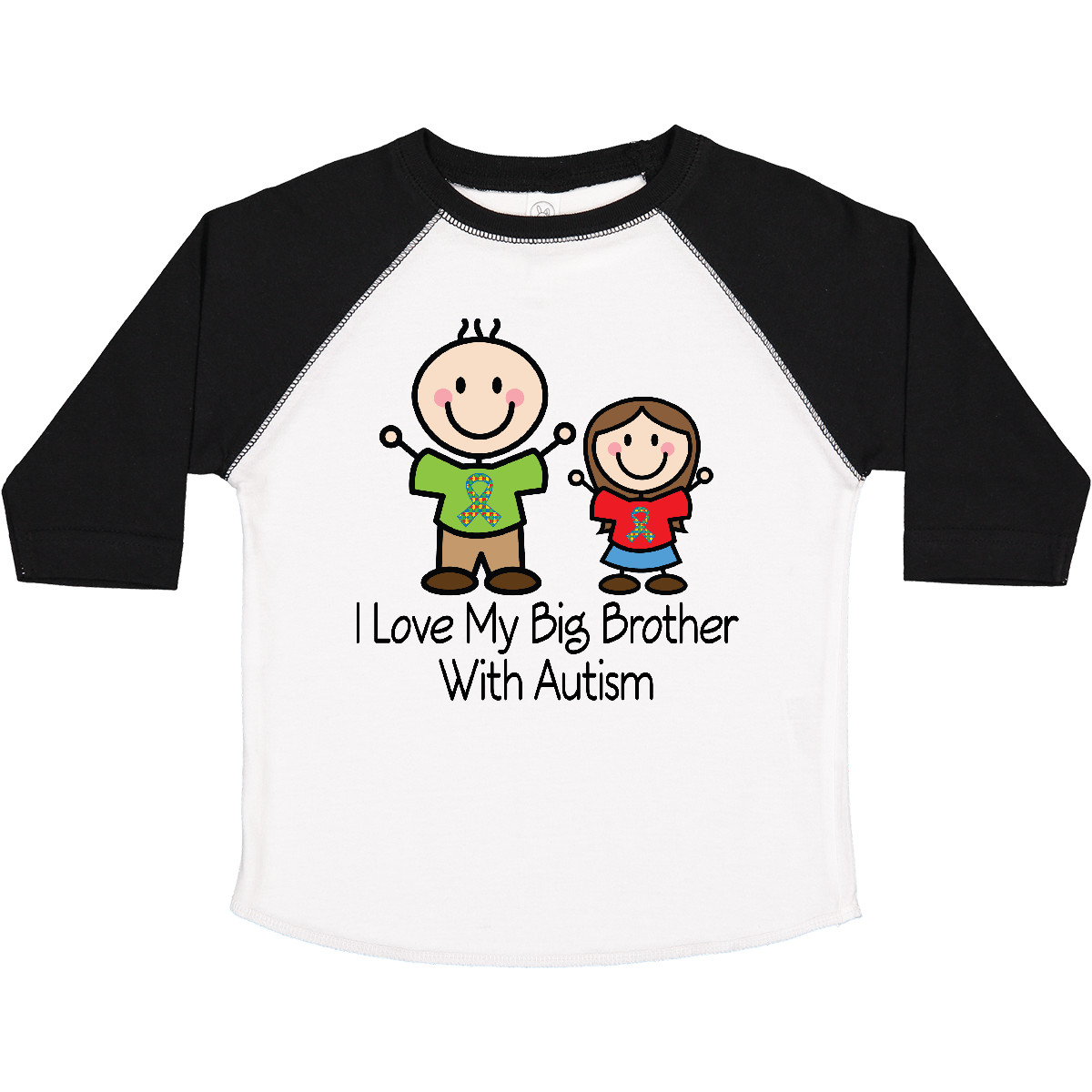 Inktastic I Love My Brother With Autism Toddler T-Shirt Puzzle Ribbon Support - Picture 11 of 11