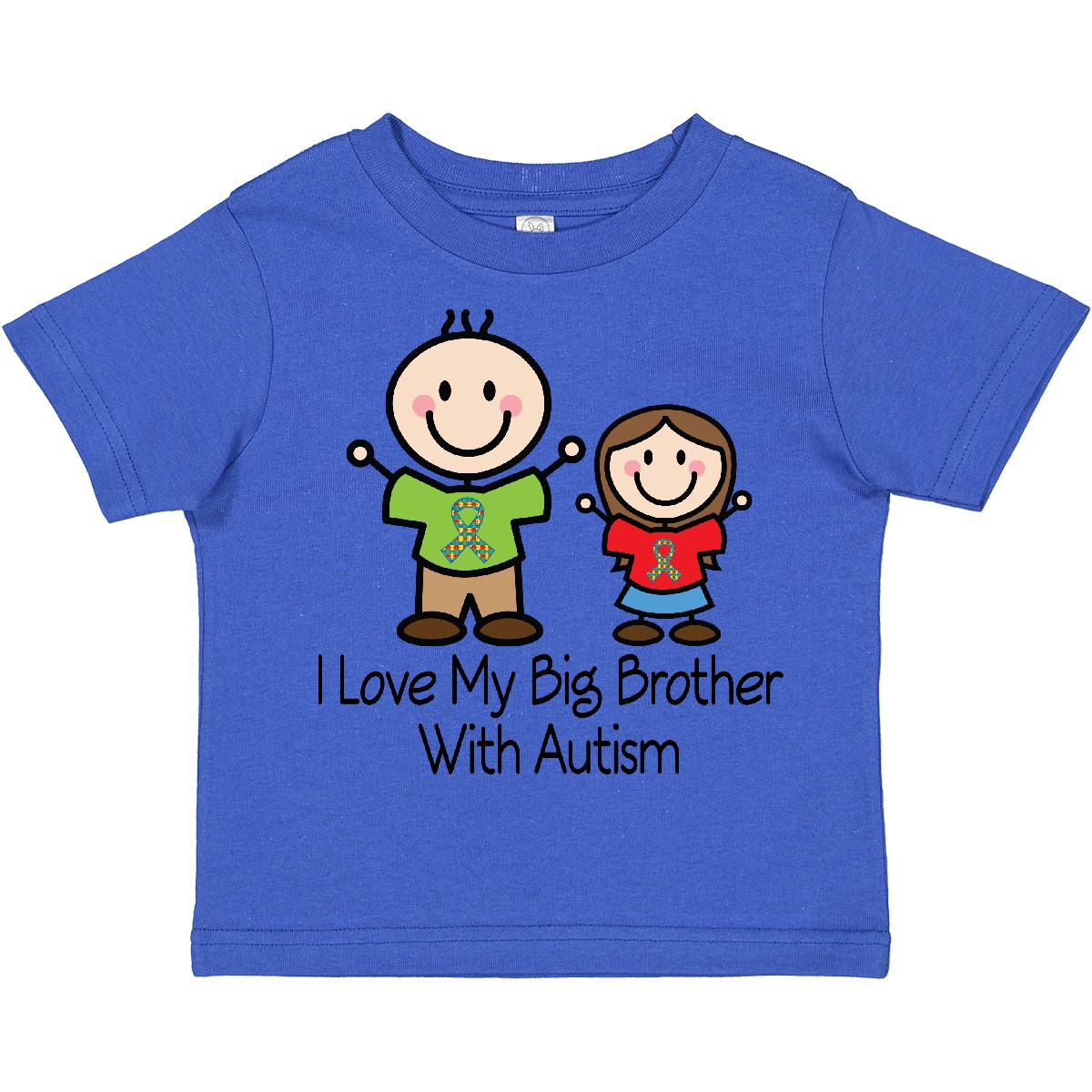 Inktastic I Love My Brother With Autism Toddler T-Shirt Puzzle Ribbon Support - Picture 9 of 11