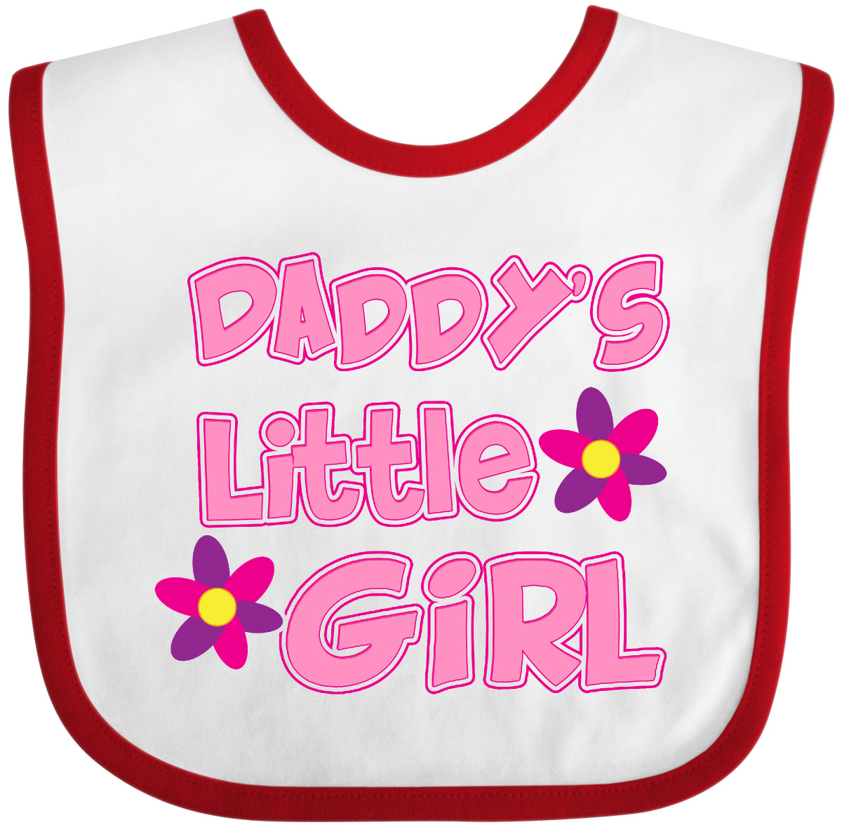 Inktastic Daddy's Little Girl Baby Bib Child Cute Sweet Flower Gift Clothing - Bild 10 von 10