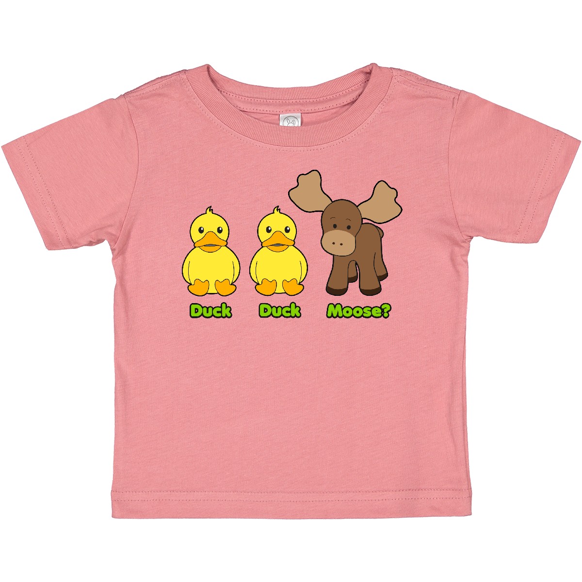 Inktastic Duck Duck Moose? Baby T-Shirt Funny Infant Tees Shower Gift Clothing - Picture 7 of 13