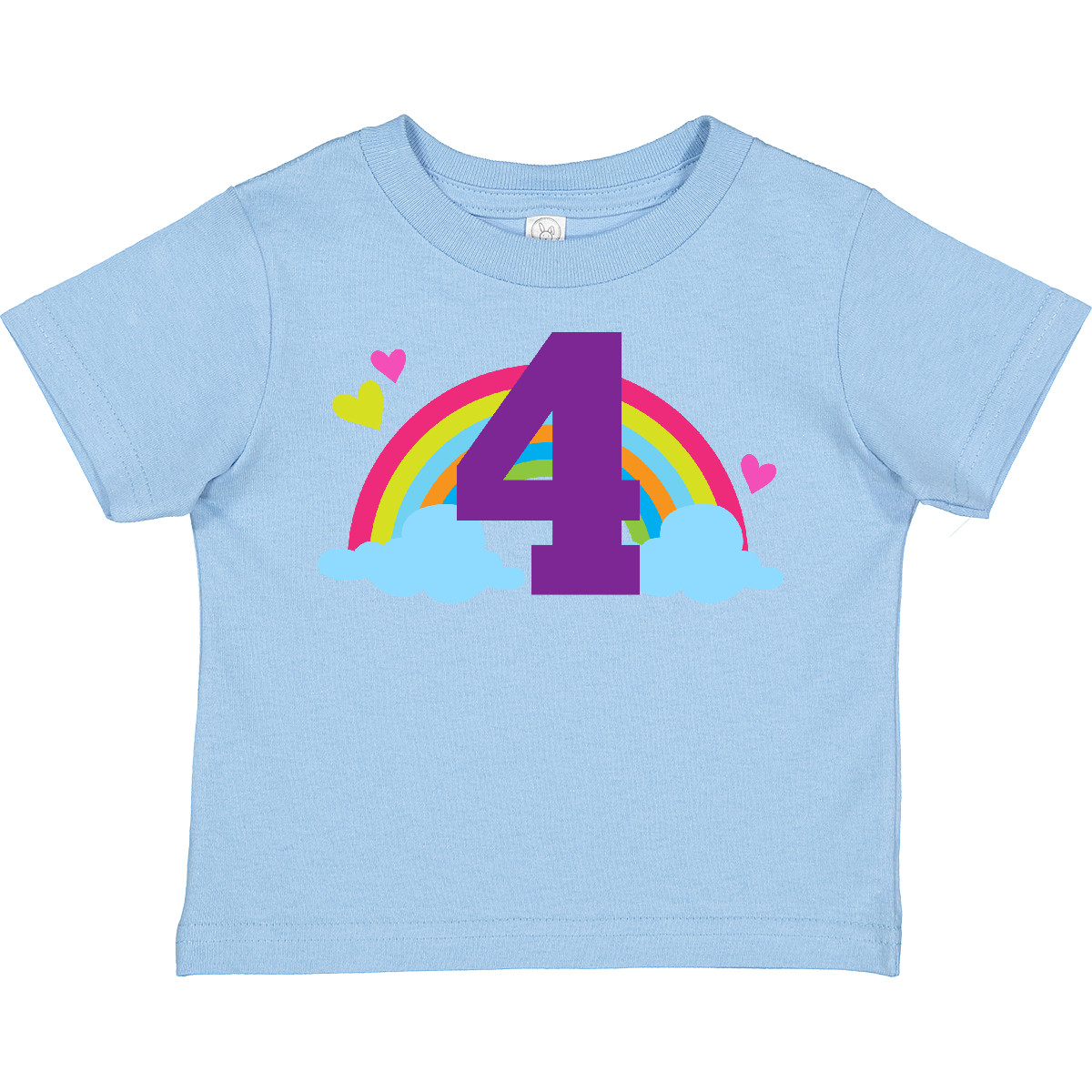 Inktastic 4th Birthday Rainbow Toddler T-Shirt Fourth Number Four Girls Cute Kid - Picture 9 of 17