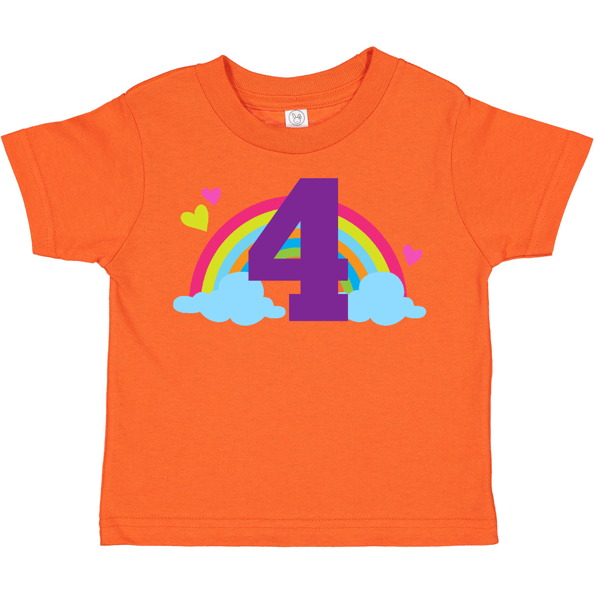 Inktastic 4th Birthday Rainbow Toddler T-Shirt Fourth Number Four Girls Cute Kid - Picture 11 of 17