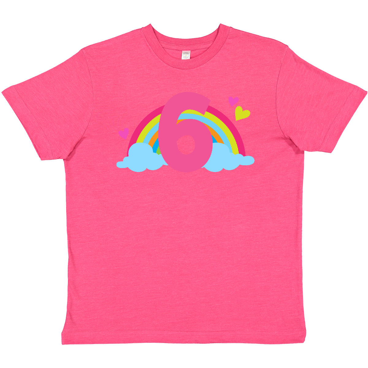 Inktastic 6th Birthday Rainbow Youth T-Shirt Sixth Six Year Old Gift Idea Clouds - Picture 11 of 12