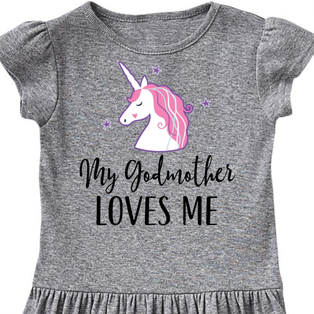 inktastic My Godmother Loves Me Unicorn Toddler T-Shirt