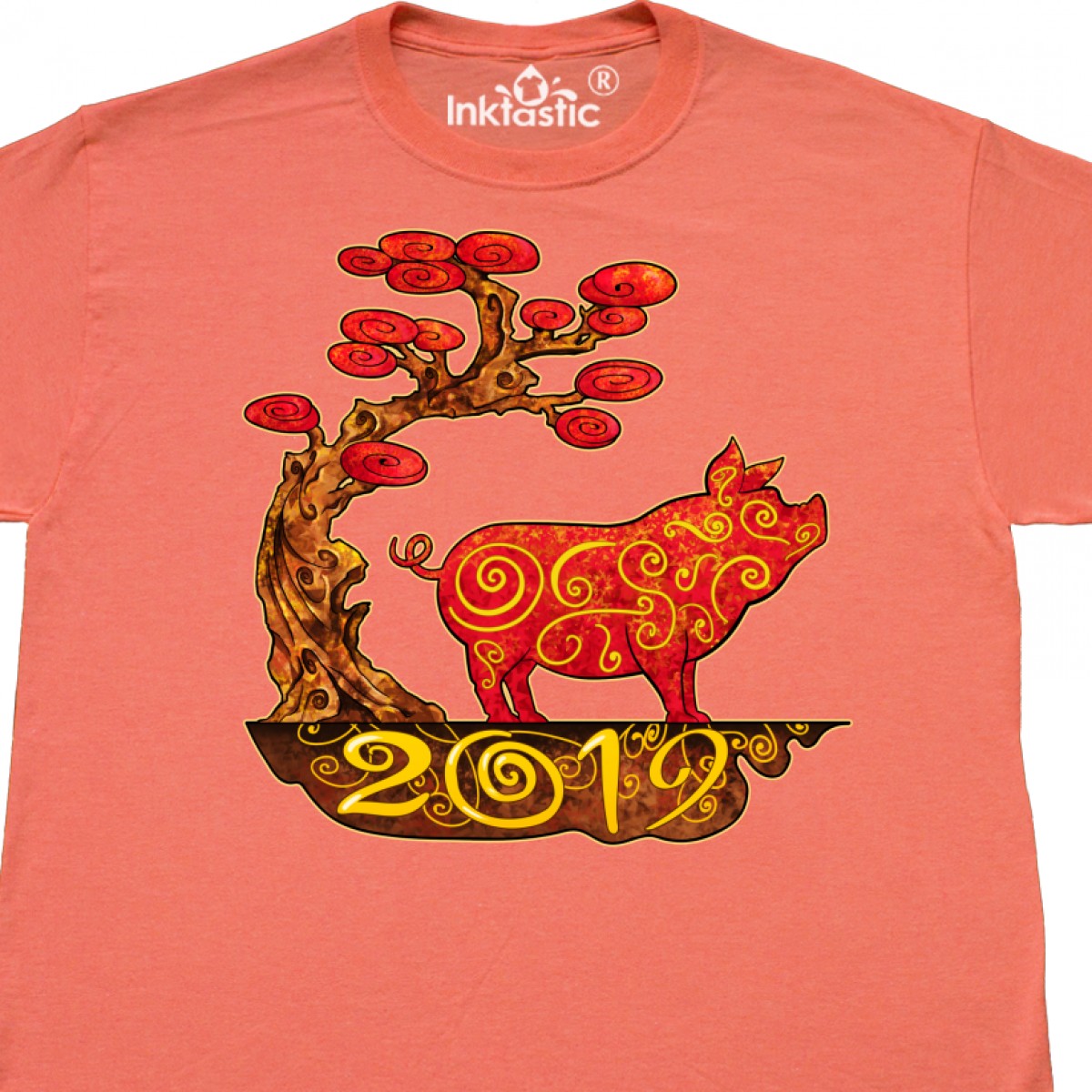Inktastic 2019 Year Of The Pig TShirt Years Chinese Zodiac Symbol