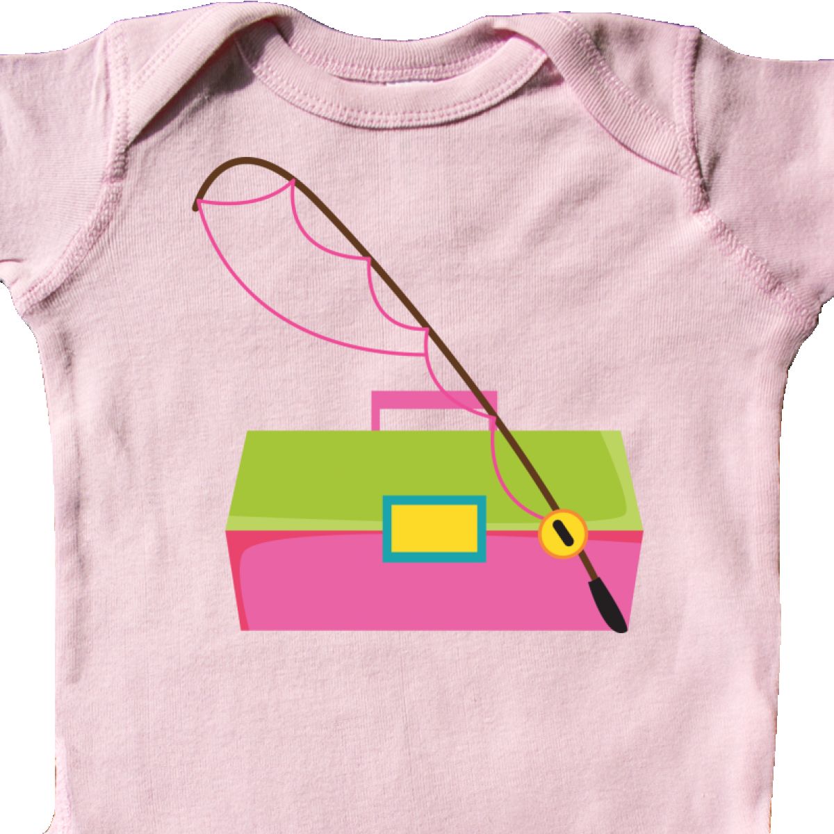 inktastic I Hooked Mothers Heart with Fishing Rod Long Sleeve Creeper